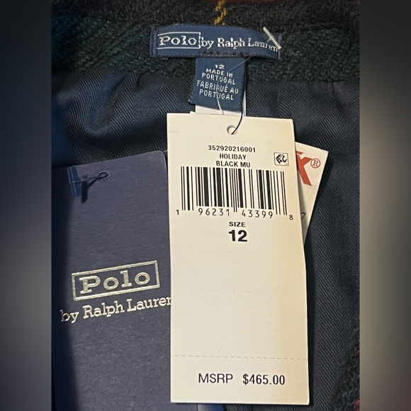 Polo by Ralph Lauren Boys 12 Holiday Tartan Plaid Wool in Blazers, NWT - Picture 6 of 7